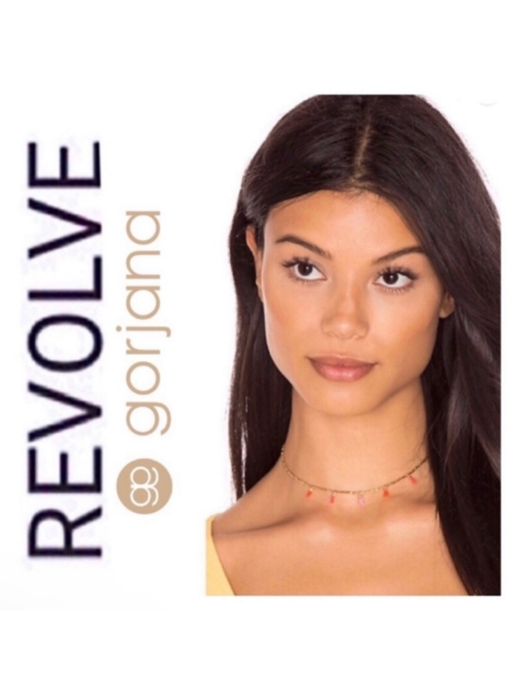 NWT Revolve × Gorjana Playa Beaded Choker Tassel Necklace